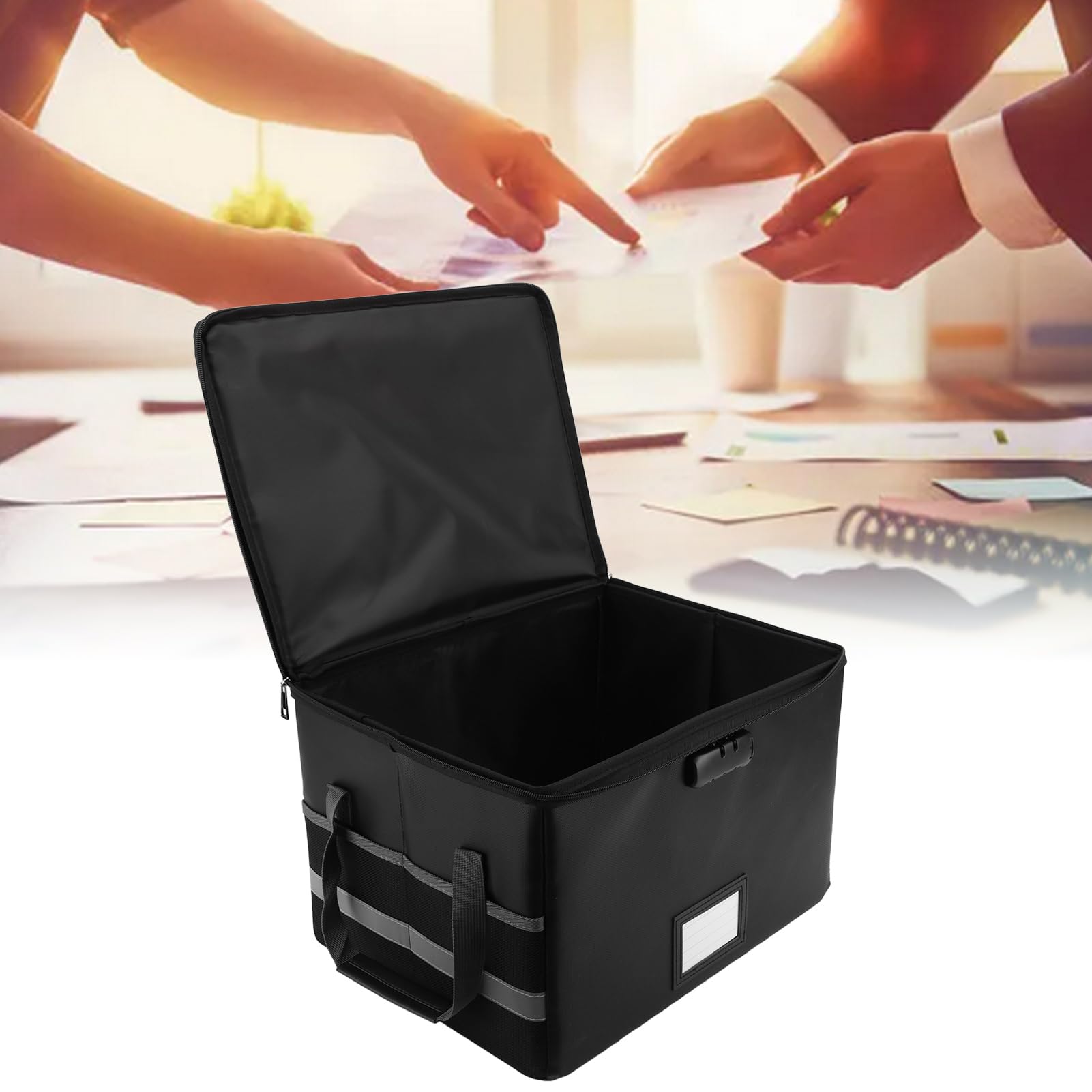 Yctze Fireproof Portable Document Box z blokadą - Wielofunkcyjna pamięć do Domu, Biura i Podróży