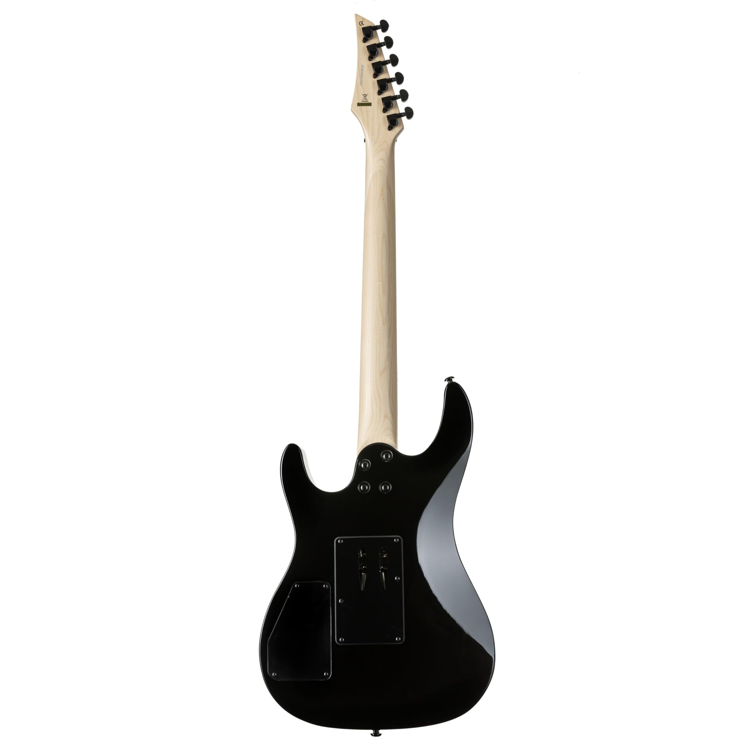 J & D T95FFM E-Gitarre, See Thru Black, Rock & Metal, HSH Tonabnehmer, Floyd Rose Tremolo