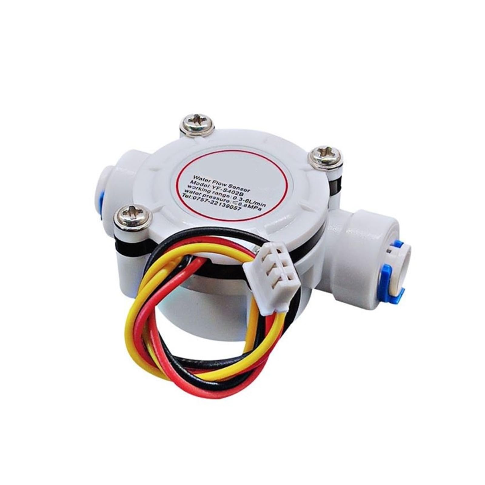 Medidor de caudal de agua, Caudalímetro Multifuncional Del Sensor De Flujo Agua Conexión Rápida 1/4"