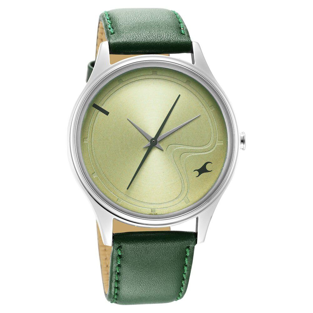 Fastrack Stunners Analog Mens Green Dial Leather Strap Watch for Guys-NR3290SL02 (B0BZPLR9L7) Amazon Price History, Amazon Price Tracker