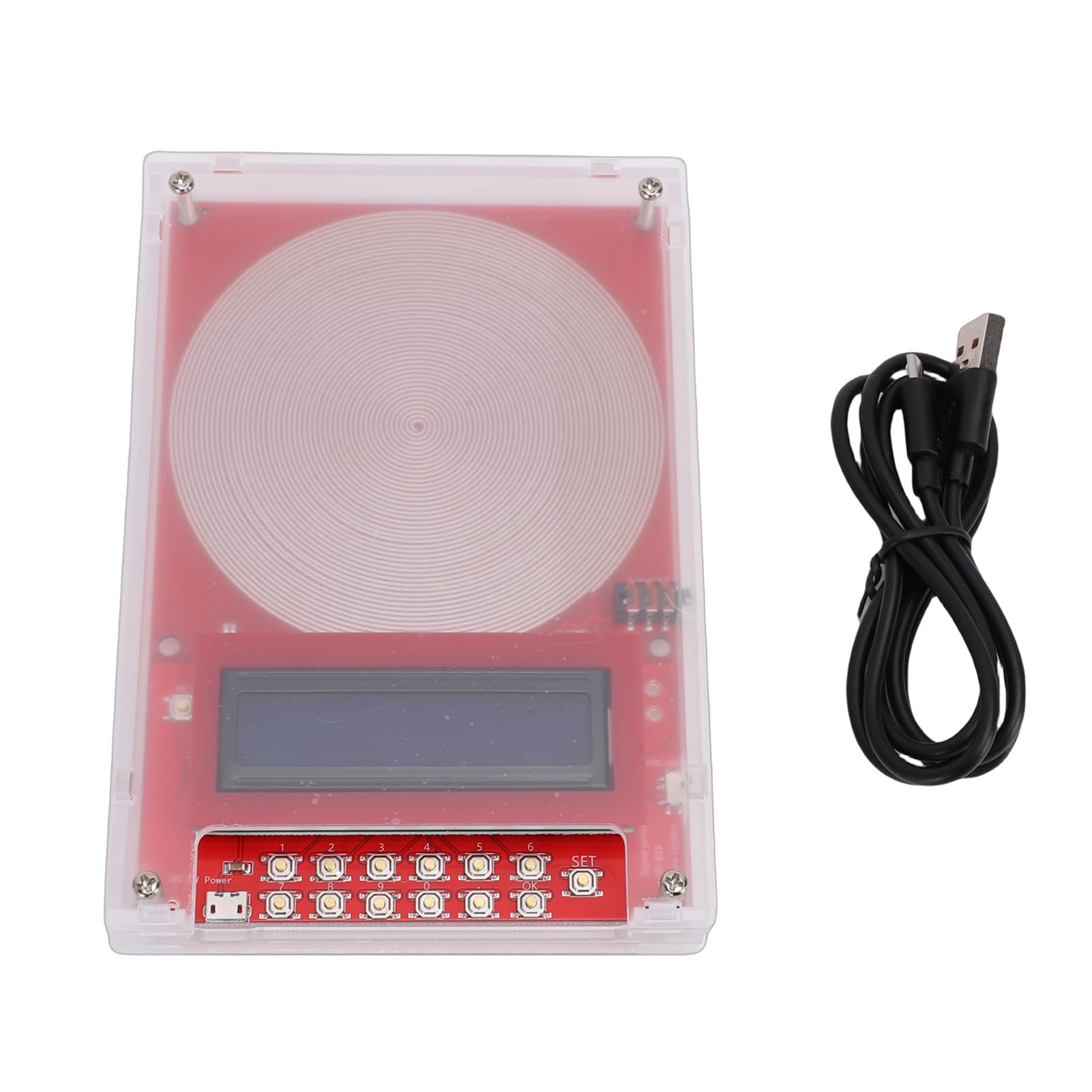 Goshyda 7,83 Hz Frequenzgenerator 0,01 Hz-100000, Einstellbarer Ultra-Niederfrequenz-Impulsgenerator mit LCD-Display, Sinuswellen-Resonanzgenerator, Tragbarer Digitaler Signalgenerator für