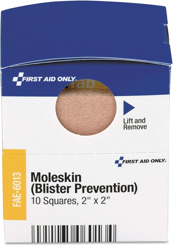 First Aid Only - FAE-6013 Pac-Kit by Moleskin Blister Prevention, 10 Count