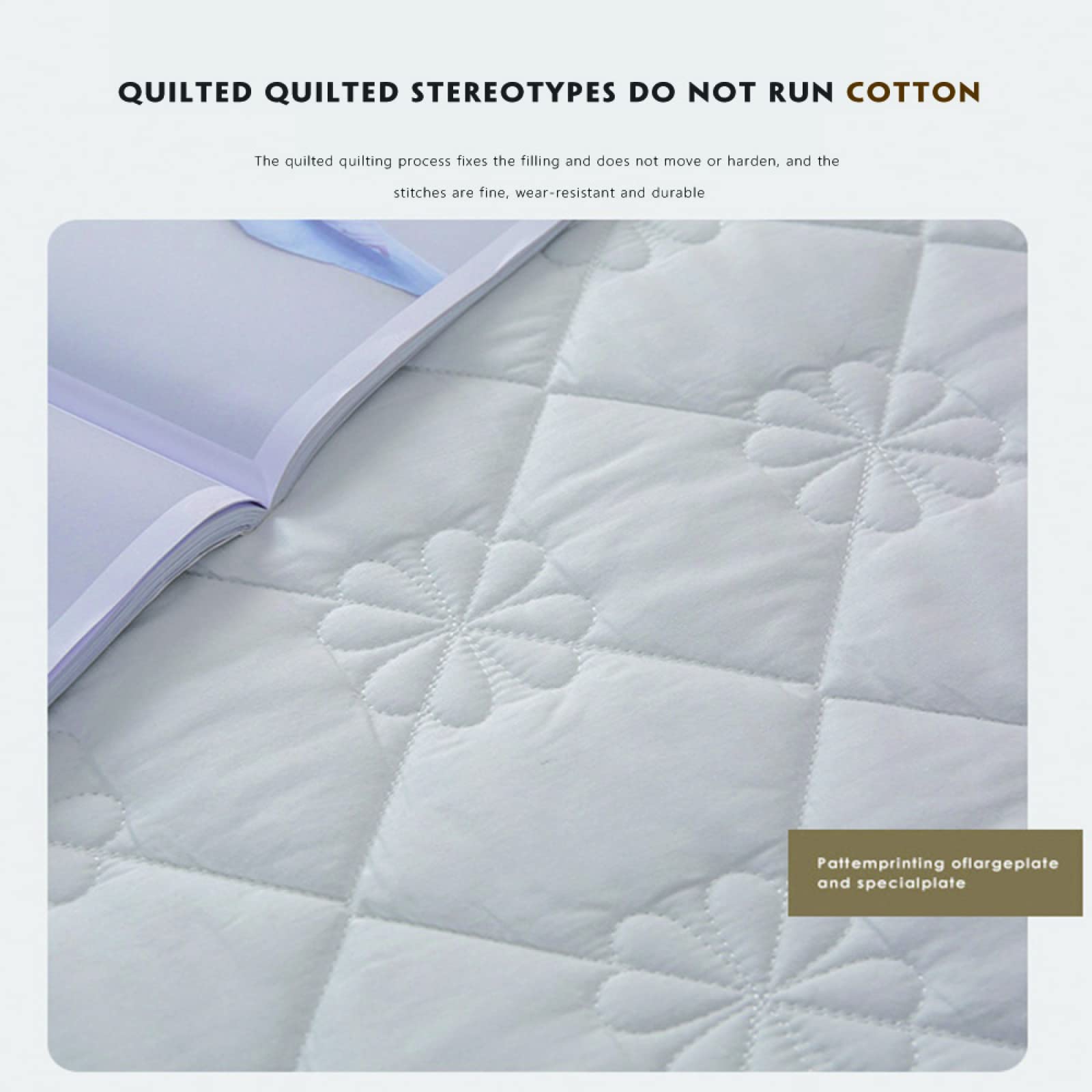 Protège-Matelas Simple, draps Doux, matelassés et imperméables avec Bords élastiques durables pour lit Extra Profond,Pas de protège-Matelas Qui craque,180x200+25cm