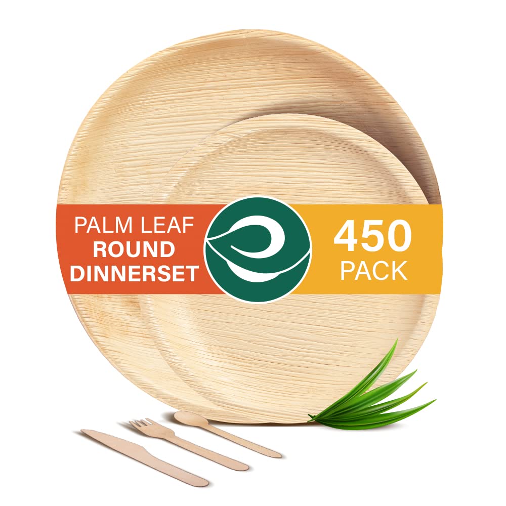 ECO SOUL 100 Compostable Palm Leaf Dinnerware Set Eco Friendly Like eco-soul-100-compostable-palm-leaf-dinnerware-set-eco-friendly-like