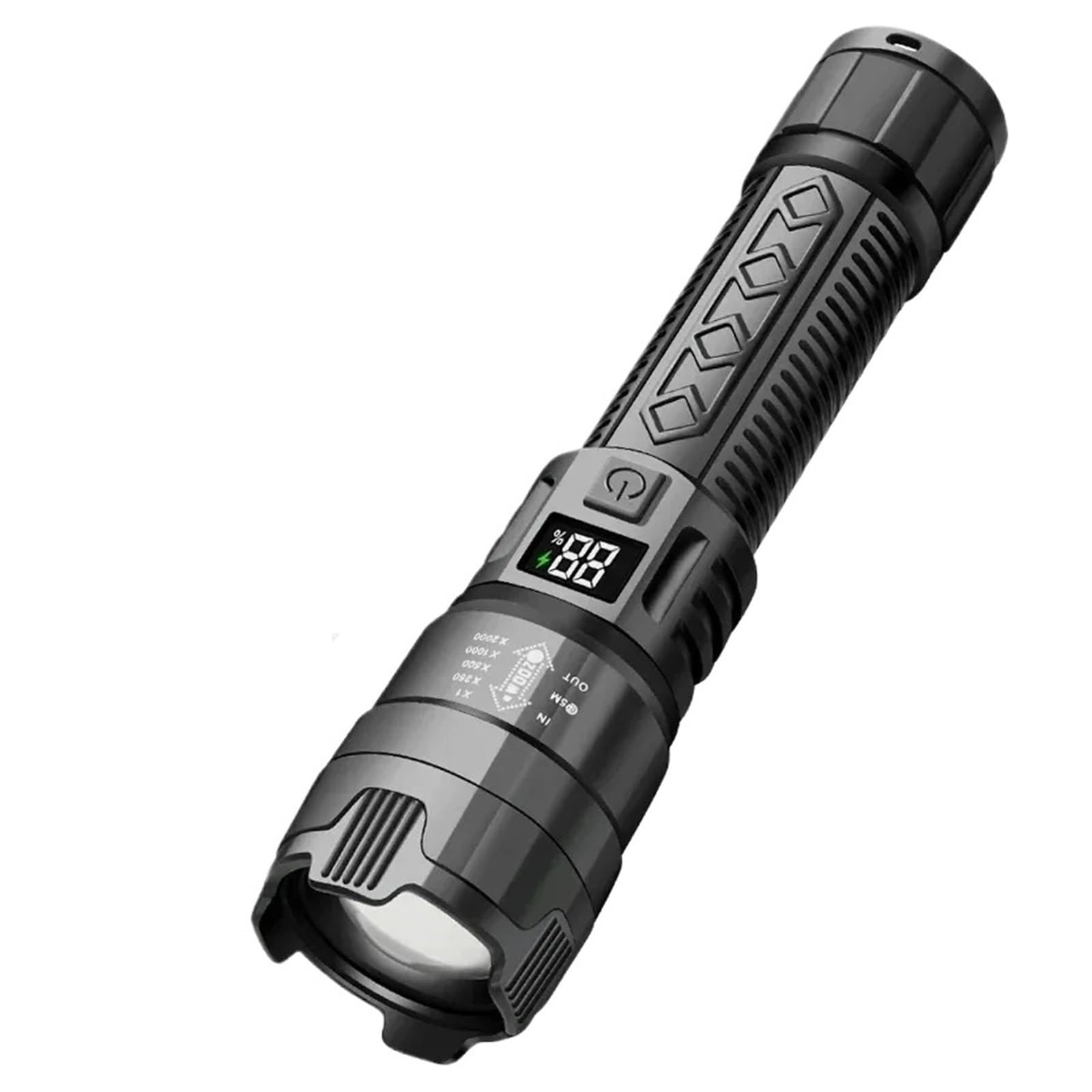 Ngtfdcp One Color Rechargeable Torch, Strong Light Ultra Bright 2000Lm Led Flashlight Usb Rechargeable Long Range Zoom Tactical Torch Outdoor For Camping,Hiking