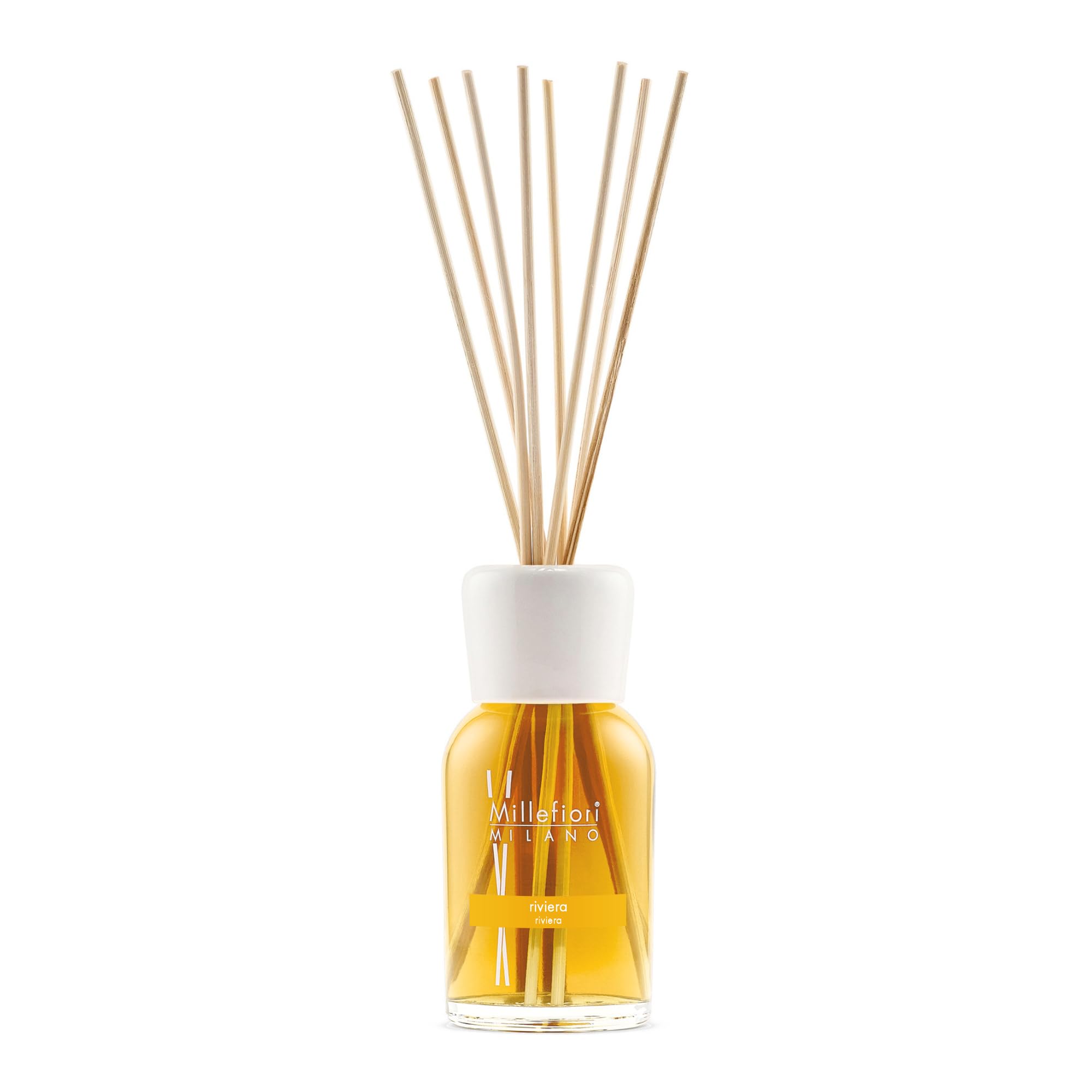 Millefiori Milano – Diffusore a Bastoncini 250 ml, Riviera – Profumatore Ambiente Raffinato con Note Fresche e Agrumate