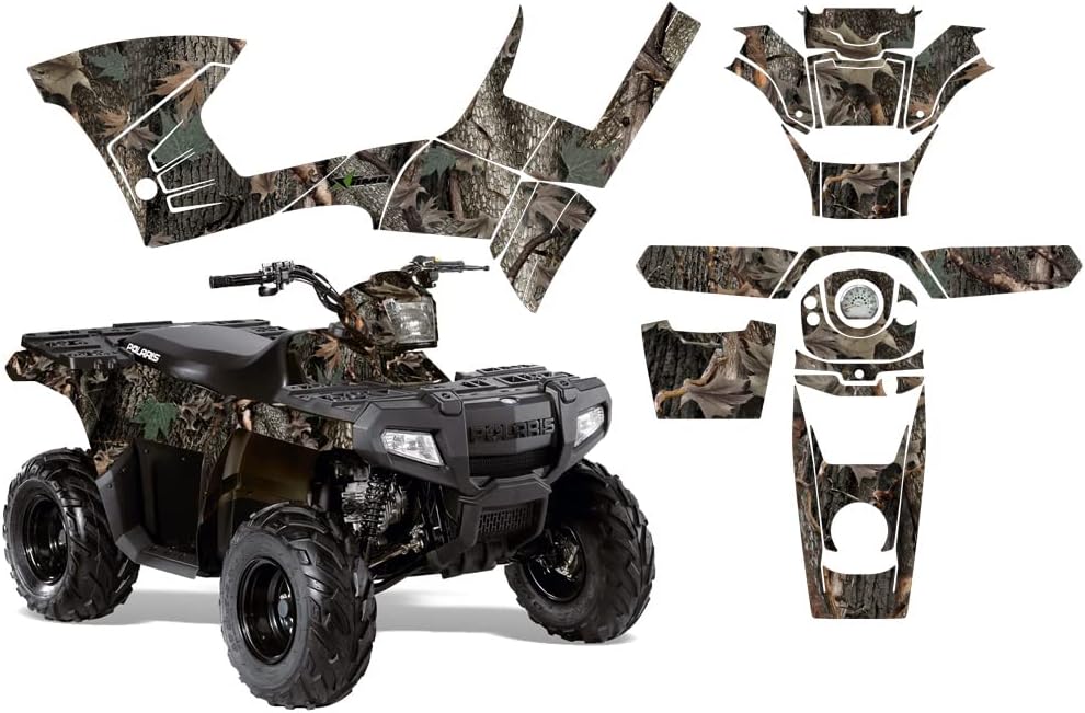 AMR Racing ATV Graphics kit Sticker Decal Compatible with Polaris Sportsman 90/110 2007-2016 - Backland Camo