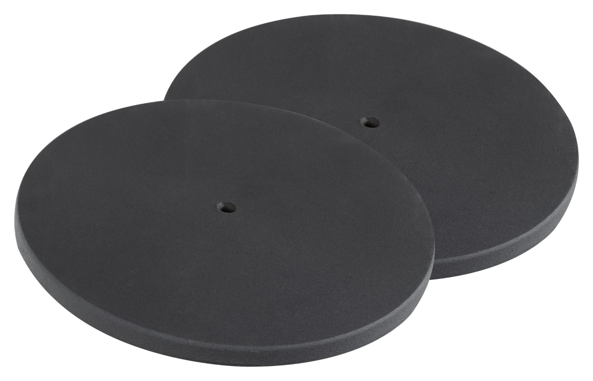 Pronomic SLS-4420 BK Plato para Barra de Separación 2x Set, Con rosca M20 | Bases redondas pesadas para tubos de separación de altavoces, De hierro fundido, Diámetro: 44 cm, Peso: 9, Color: Negro