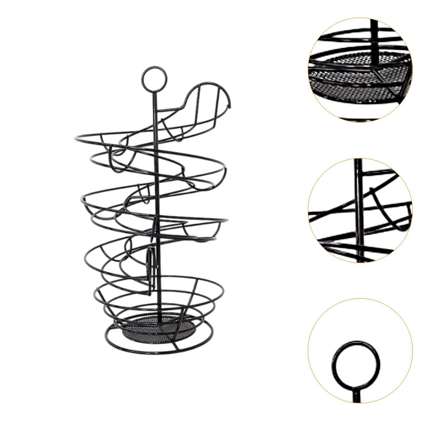 Distributeur Oeuf, Distributeur d'œufs en Spirale, Porte-œufs Rotatif, Gain de Place, Support de Stockage Oeufs Créatif Et Robuste, Rangement Oeuf, pour Comptoir de Cuisine Range Oeuf, Noir, 36x19.5cm