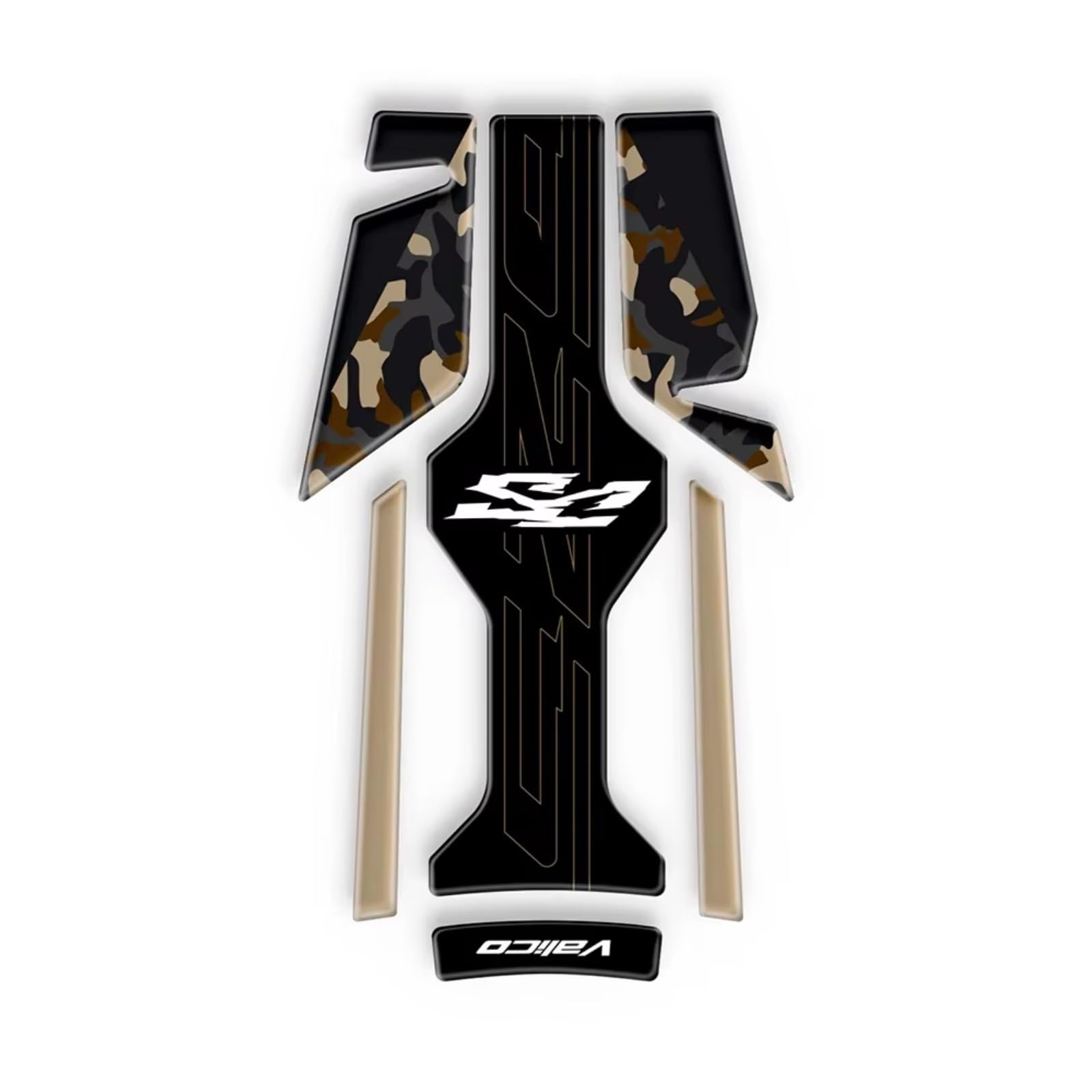 Compatibile Con Voge Per Valico Per DS625X Per DSX625 Per 625DSX Carbon Look 3D Gel Moto Gas Rilievo Carro Armato Protezione Adesivo Impermeabile Antiscivolo Serbatoio(Tank Pad Sand)