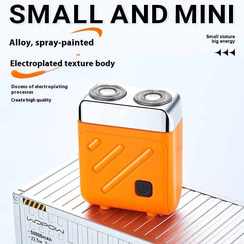 Miniatura 2 de Mini afeitadora eléctrica portátil con rotación de 360 para un potente afeitado en húmedo y seco, apto para viajes, sin residuos, acabado suave de 1