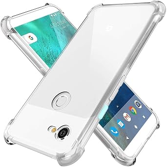 for Google Pixel 3 Clear Shockproof Case with 4 Reinforced Corners Heavy Duty Protection Flexible Soft Slim Silicone Rubber Bumper Pixel3 Protective Case Cover