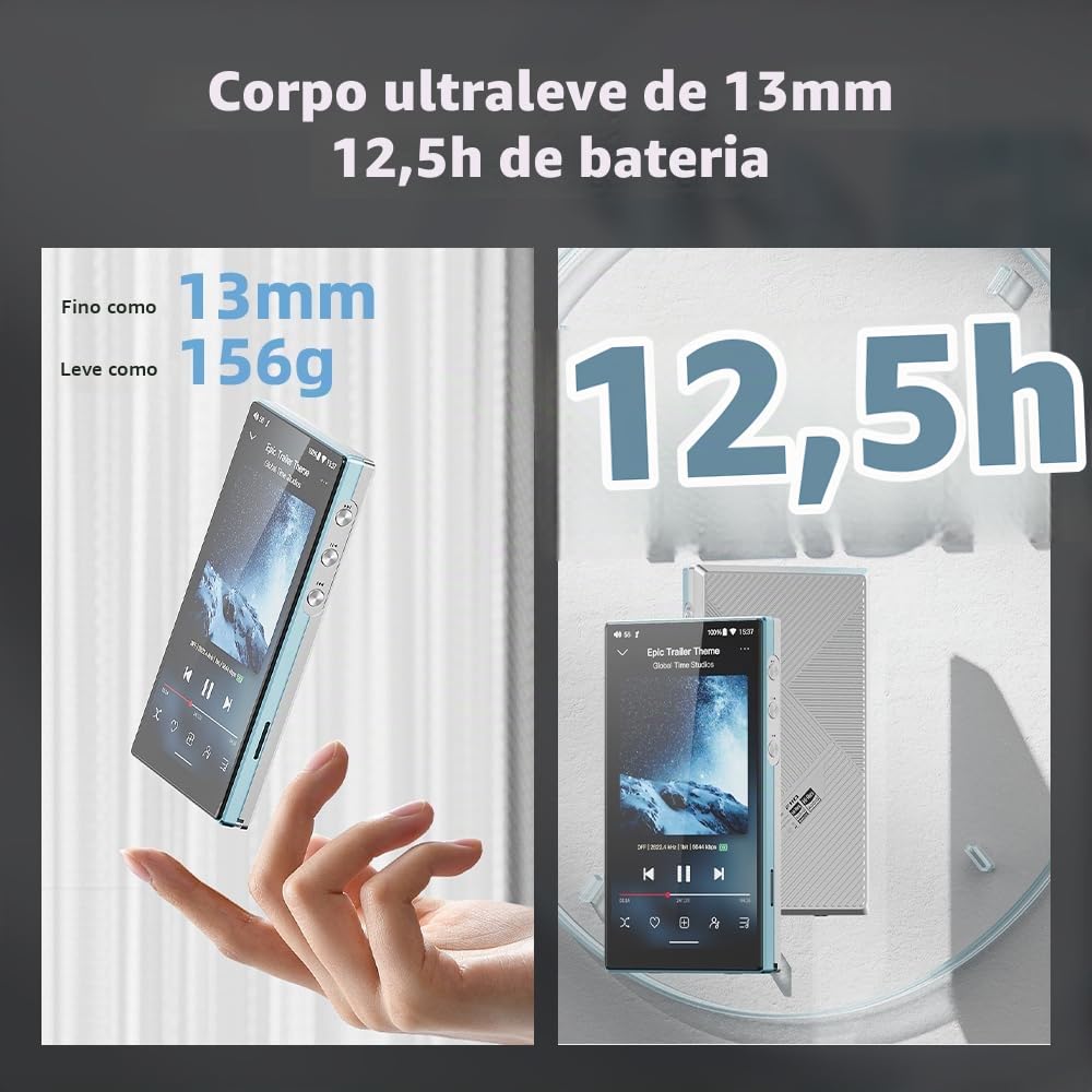 JadeAudio/FiiO JM21 Android 13 Reprodutor de Música Hi-Res MP3 com