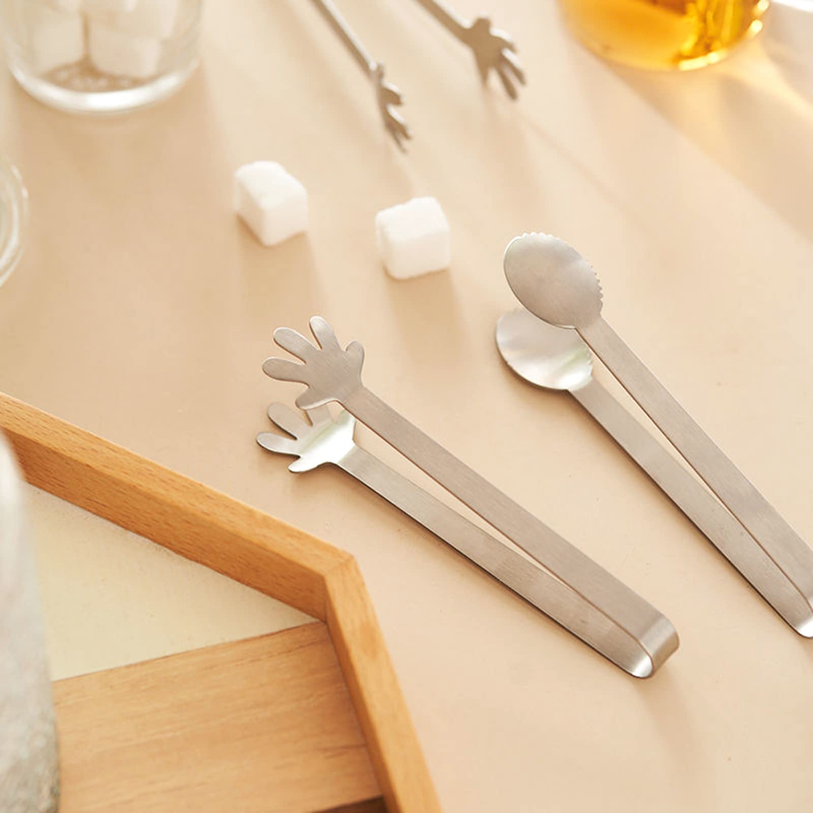 5er-Set Edelstahl-Zuckerzangen – Stilvoll, Hygienisch & Perfekt Für Buffet, Party Oder Küche