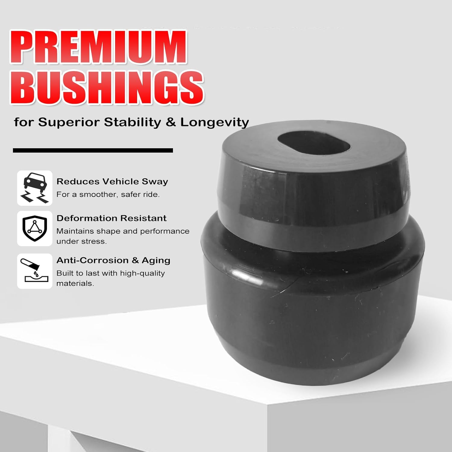 7-141 Polyurethane Body & Cab Mount Bushing Kit for 1999-2014 Chevy Silverado & GMC Sierra 1500/2500 2WD/4WD Includes Washers (24PCS, Black)