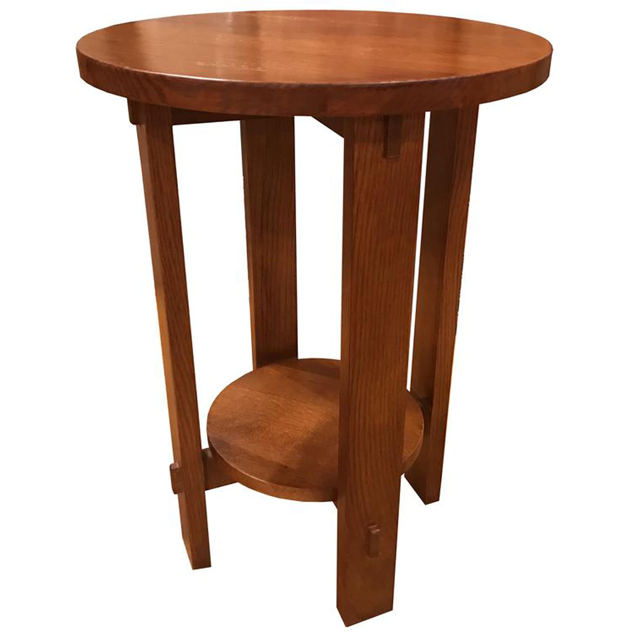 Crafters and WeaversMission Style Oak Round End Table - Michael's Cherry
