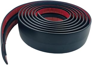 T Molding Flexible Self Adhesive T Shape Floor Transition Strip Bendable T Rubber Trim T Transition Strip for Tile to Laminate Flooring (300 × 5cm Black)