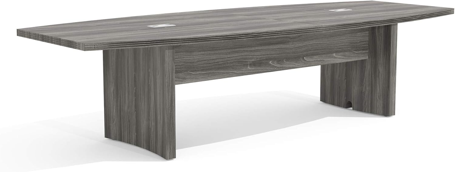 Safco Aberdeen 10ft Conference Table Contemporary Laminate Gray Steel Ideal for Modern Business and Meeting Rooms 367 lbs. Weight ACTB10LGS