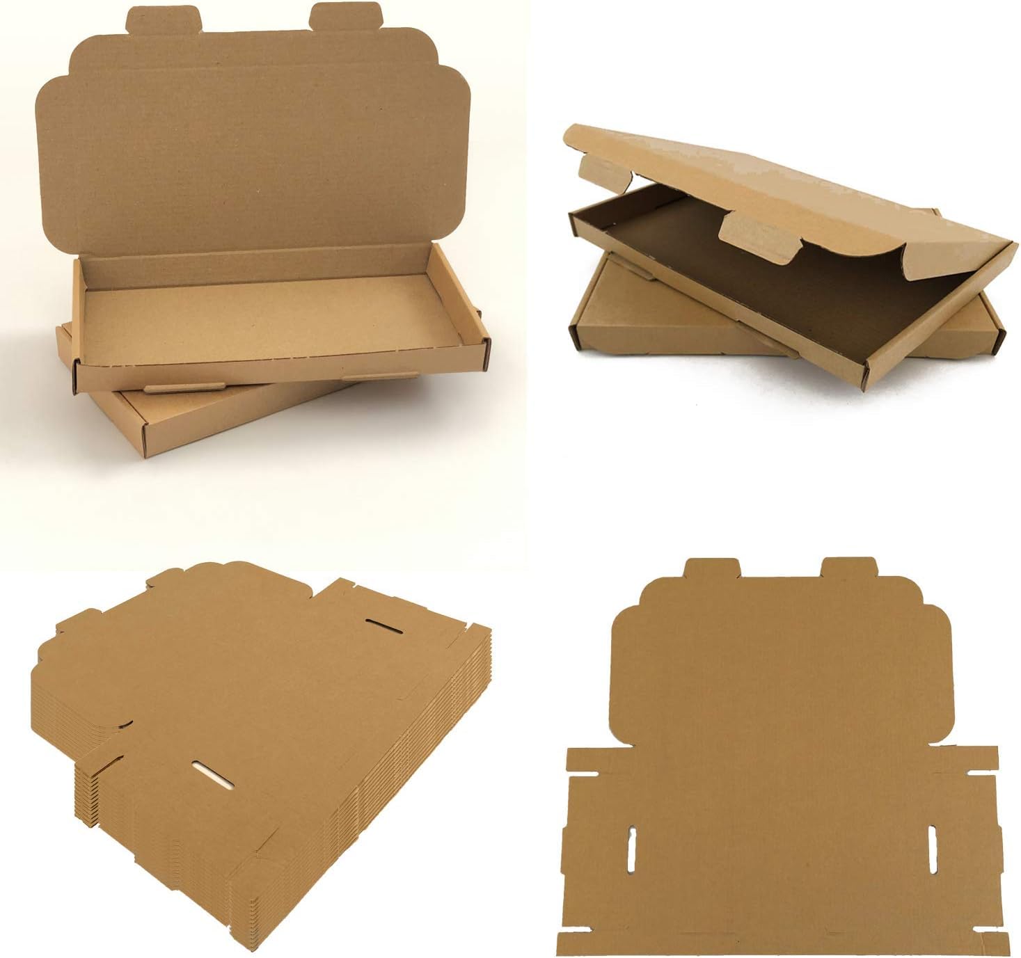 Akar Brown Maximum Skinny Size Shipping Mail Postal Pip Boxes Large Letter Parcel 333X123x20mm Cardboard Packaging Mailing Post Box Corrugated (100Pcs)