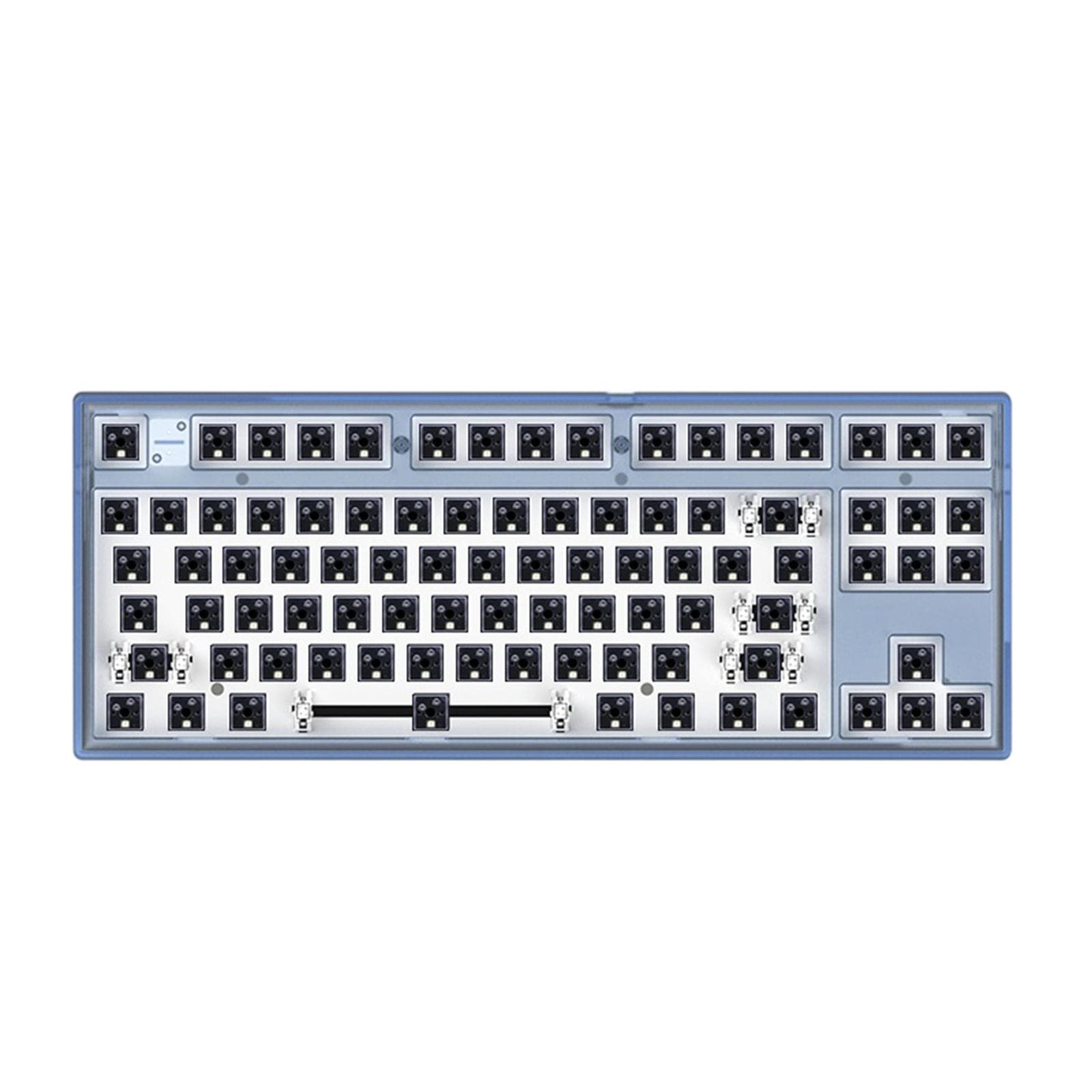 balikha Mk870 Translucent Mechanical Gaming Keyboard 80% Hotswap DIY Kit Programmable RGB Backlit Ty