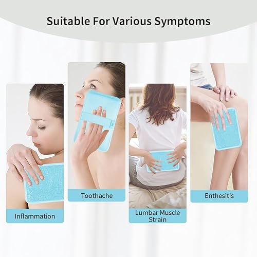 Miniatura 3 de Paquete de hielo de gel, bolsas de hielo para lesiones reutilizables para dolor, hinchazón, lesiones de rodilla, hombro, pie, espalda, tobillo,