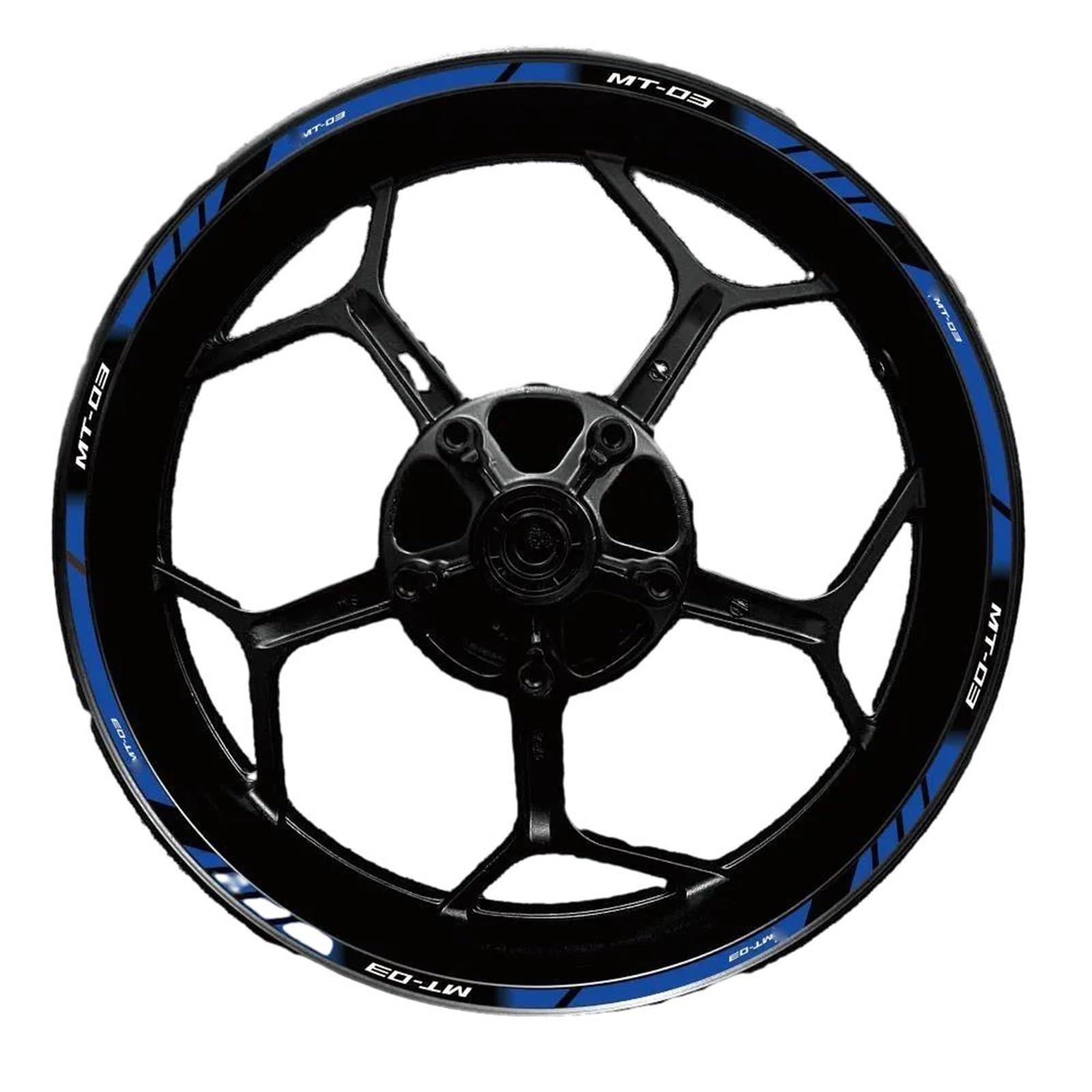 Applique for for MT-03 Mt03 17 Inch Motorcycle Wheel Hub Modified Rim Decal Decoration Waterproof Reflection Sticker(23)