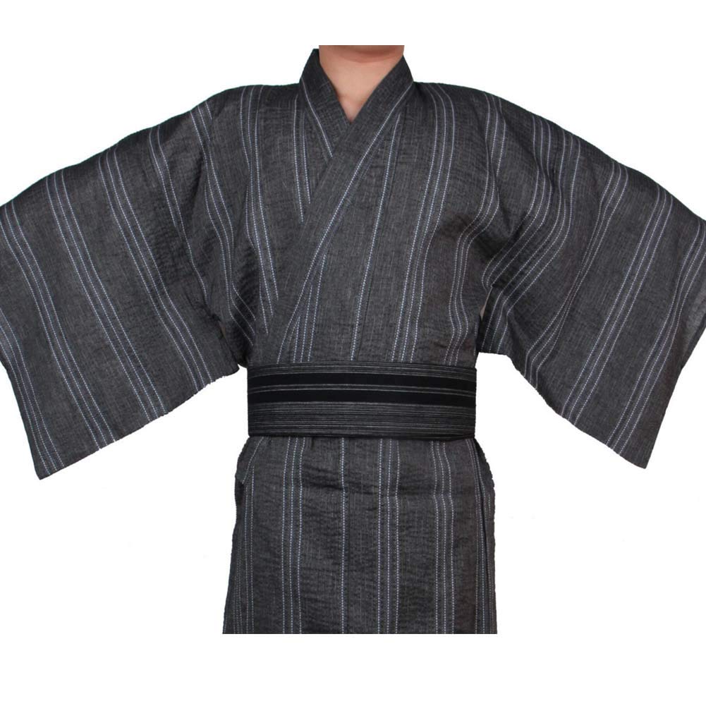 FANCYPUMPKIN Kimono japonés Yukata japonés para Hombres Home Robe Vestido japonés