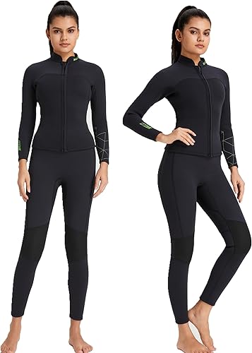 Vista 21 de Pantalones de neopreno para hombre y mujer, pantalones largos de neopreno de 0.059 in/0.118 in para mantener el calor, pantalones de buceo