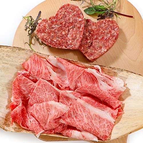 肉 ギフト 食べ物 肉のイイジマ 常陸牛 ハートハンバーグ 2個 常陸牛 切り落とし 200g|お歳暮 誕生日プレゼント 人気 グルメ お祝い 冷凍 内祝い 出産 結婚 詰め合わせ 食品 退職 お礼