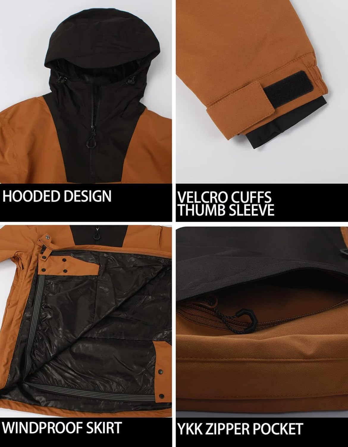 Men Ski Jackets Snowboard Coats Women Waterproof Pullover Jacket Winter Sports Windproof Warm