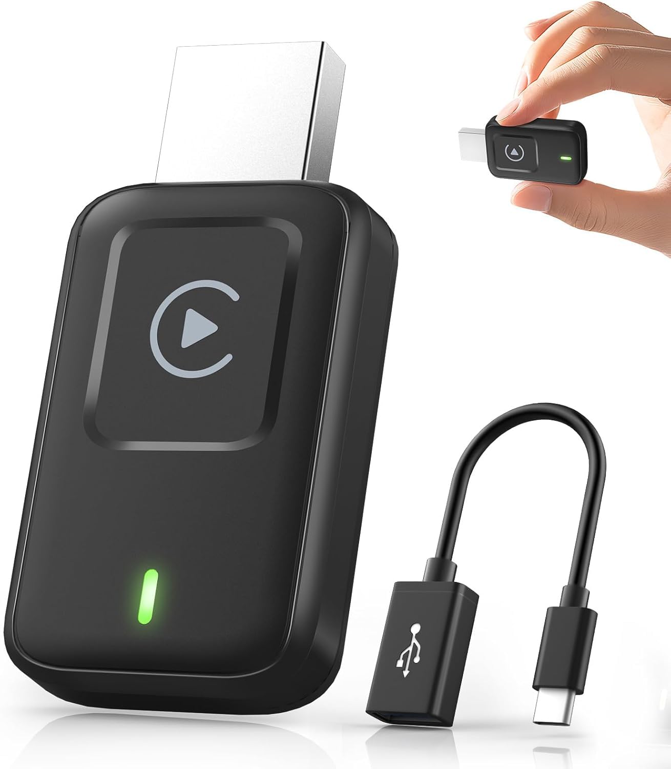 CarPlay Adapter, Convert Wired to Upgrade USB Wireless CarPlay Adapter for Wireless Control Plug and Play Compatible with Cars from 2016 and Apple iPhone iOS 10+,Black-picture-13
