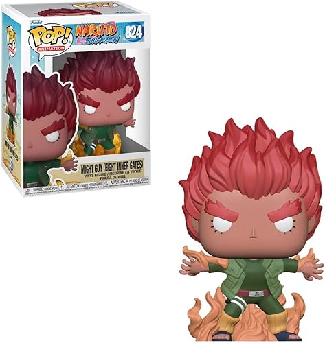 Miniatura 2 de POP Naruto Shippuden - Figura de vinilo Funko de Might Guy (Eight Inner Gates) (paquete con funda protectora de caja compatible), multicolor, 3.75
