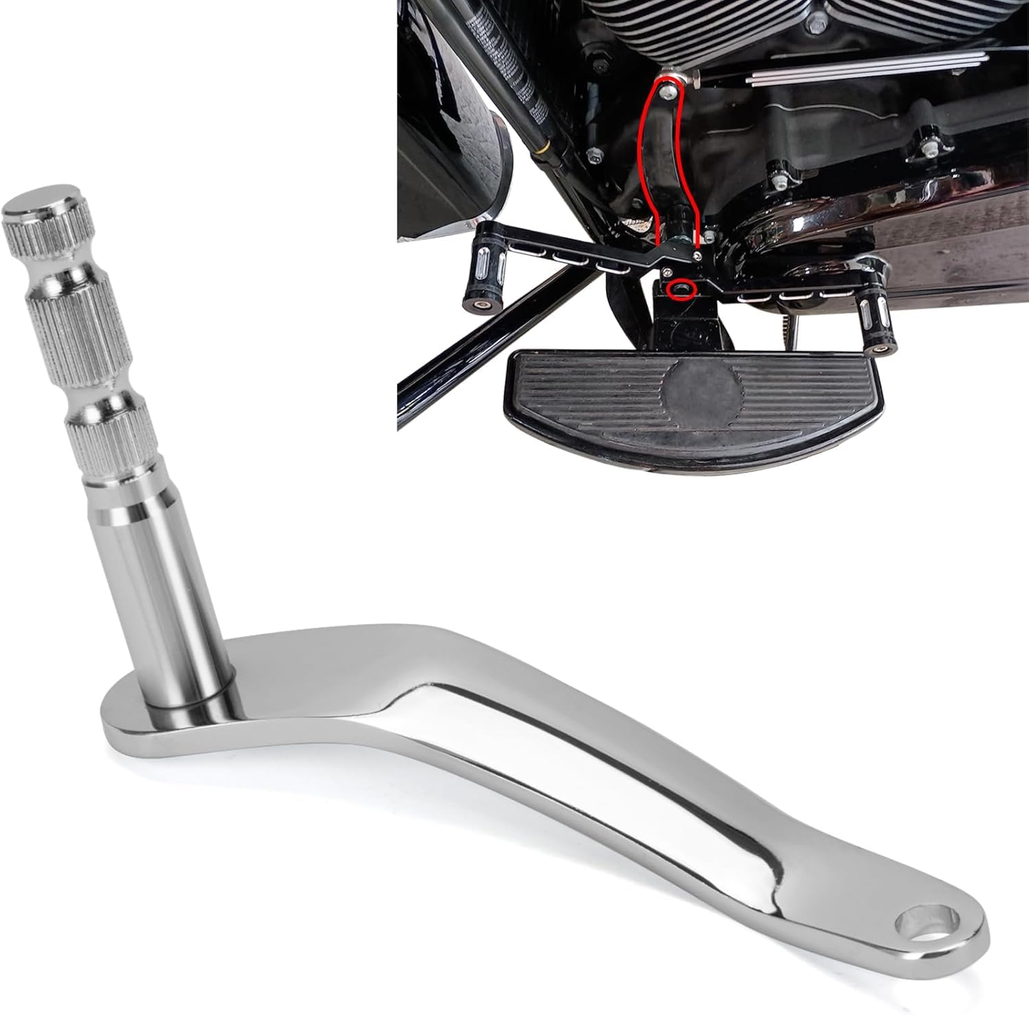 psler Braccio del cambio esteso per moto, per tallone, punta, leva del cambio estesa per FL Softail Slim FLSL Heritage Classic Fat Boy Deluxe FLDE 2018-2023