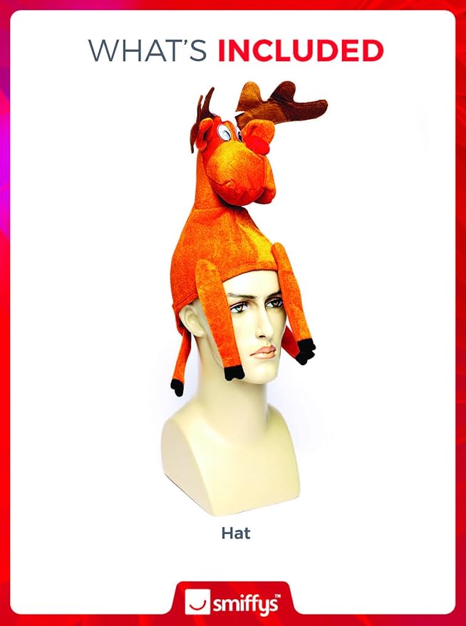 Gorro de Reno Rudolph Marrón Smiffys miniatura 2