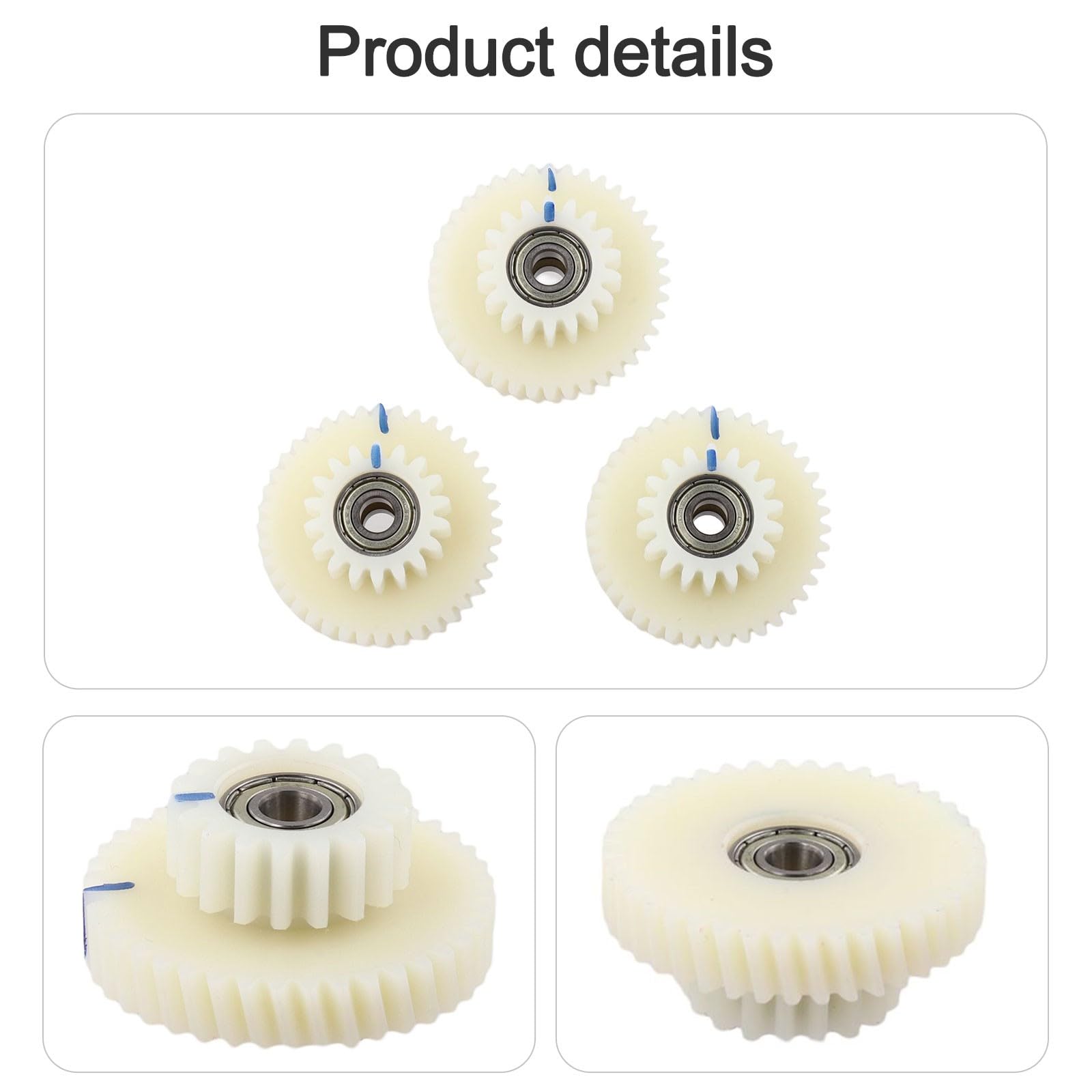 3-teiliges Getriebe-Set 40T+18T aus Nylon für AKM 95RX Motor, Ersatzteil für Elektrofahrrad-Antriebssystem, weiß
