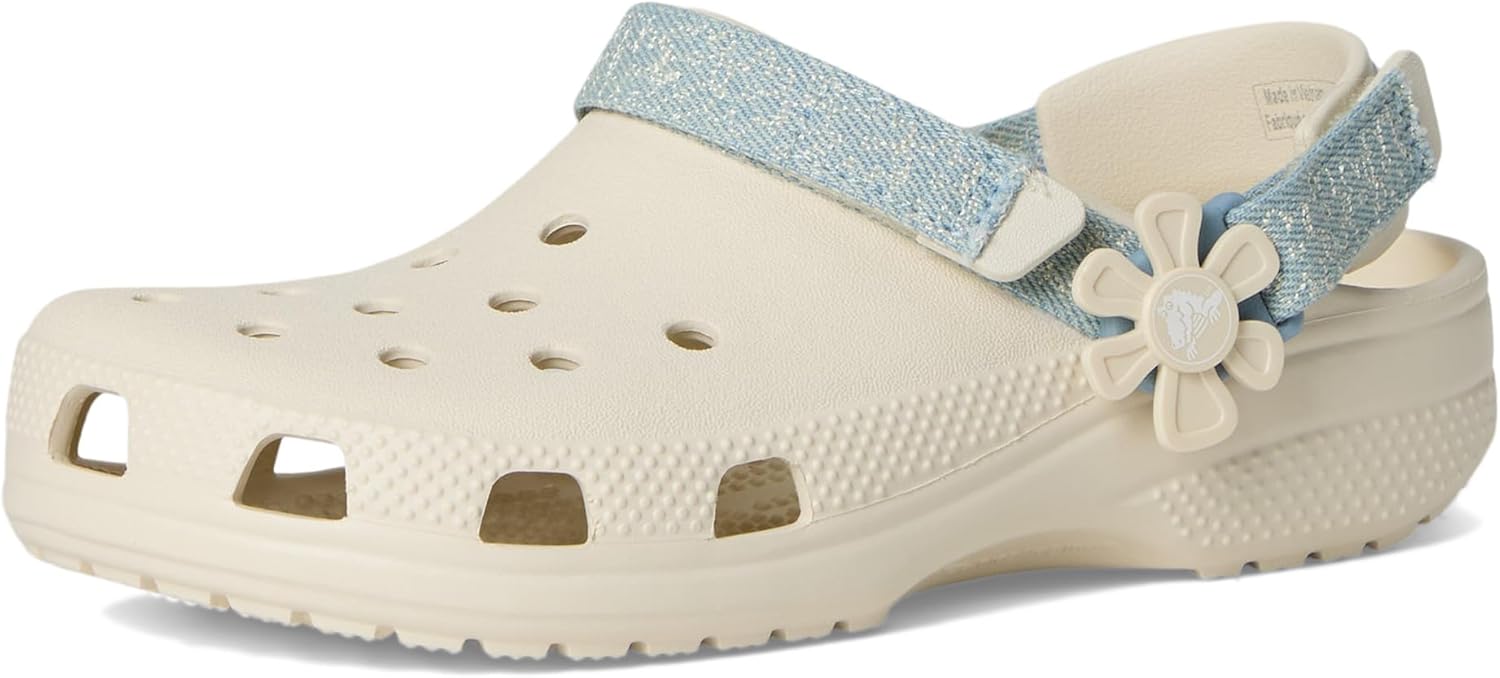 Classic Denim Floral Backstrap Clogs (Little Kid/Big Kid) - Image 7