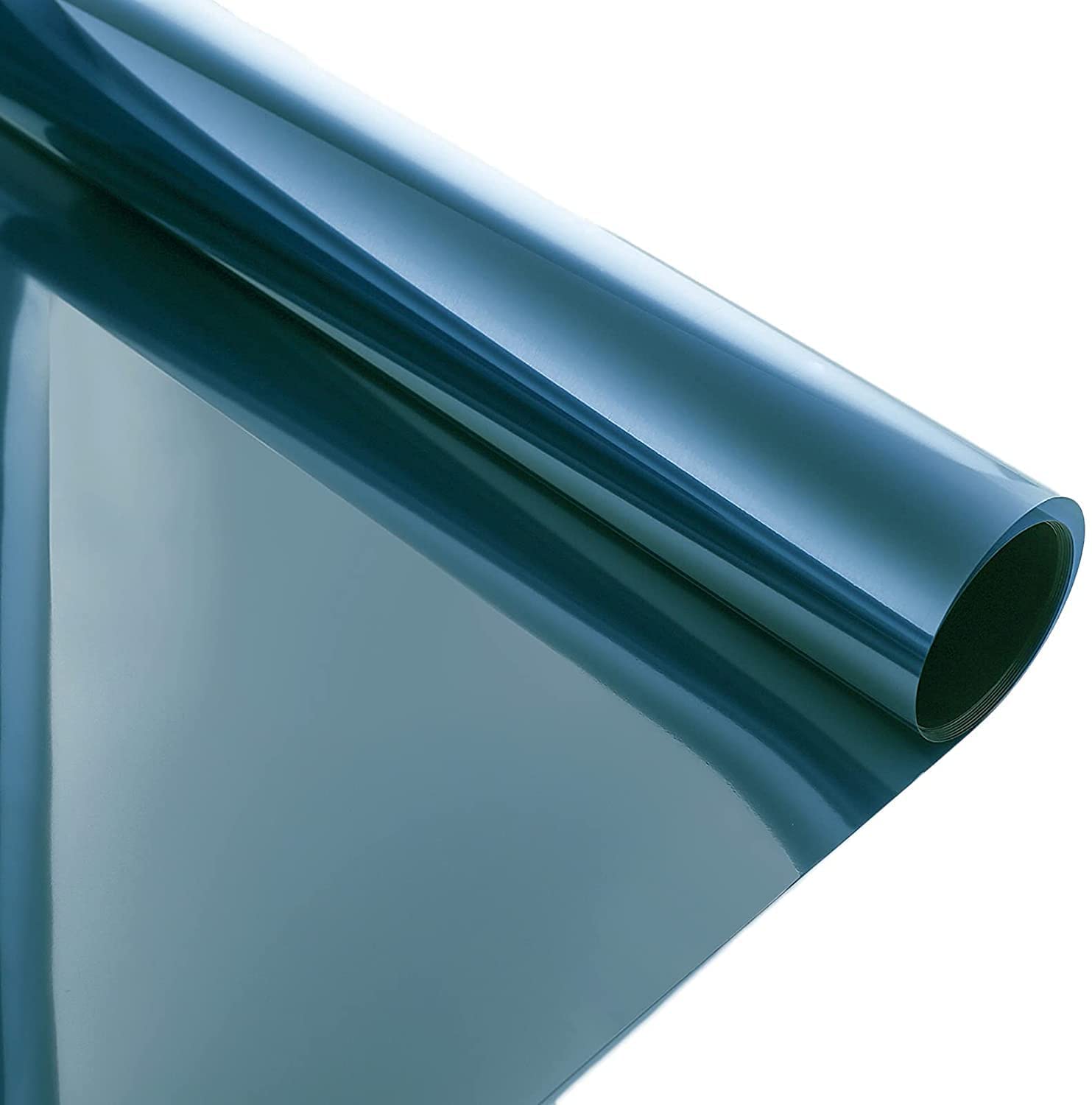 WALLMATE? Window Tinting Film for Home Window Privacy Film Vinyl Window Glass Film Sun Light Blocking Daytime Privacy Static Cling Reflective Window Tint Anti. (20 x 100 inch, Green Film)