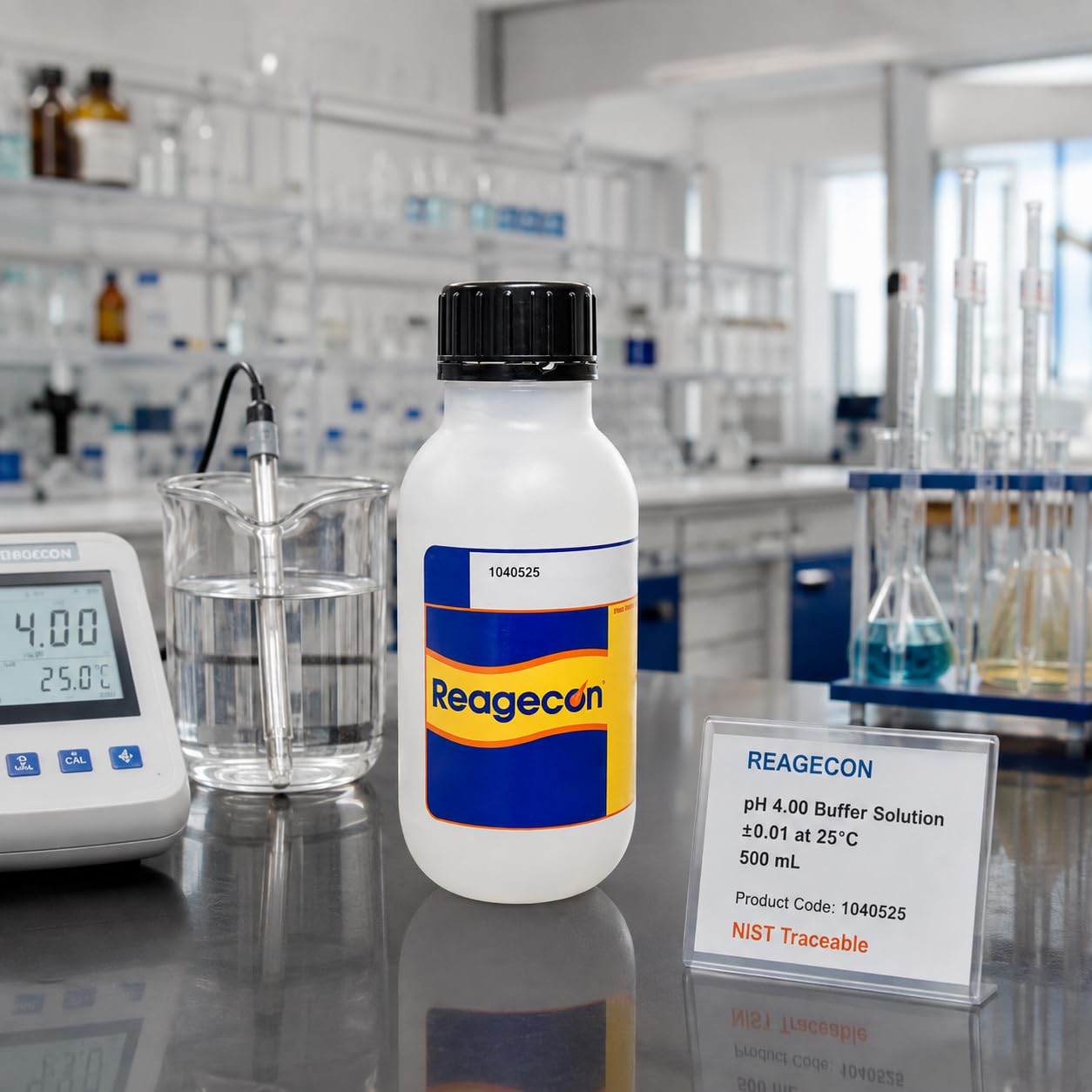REAGECON pH 4.00 Buffer Solution ±0.01 at 25°C, 500 mL, NIST TRACEABLE Product Code: 1040525-image-21