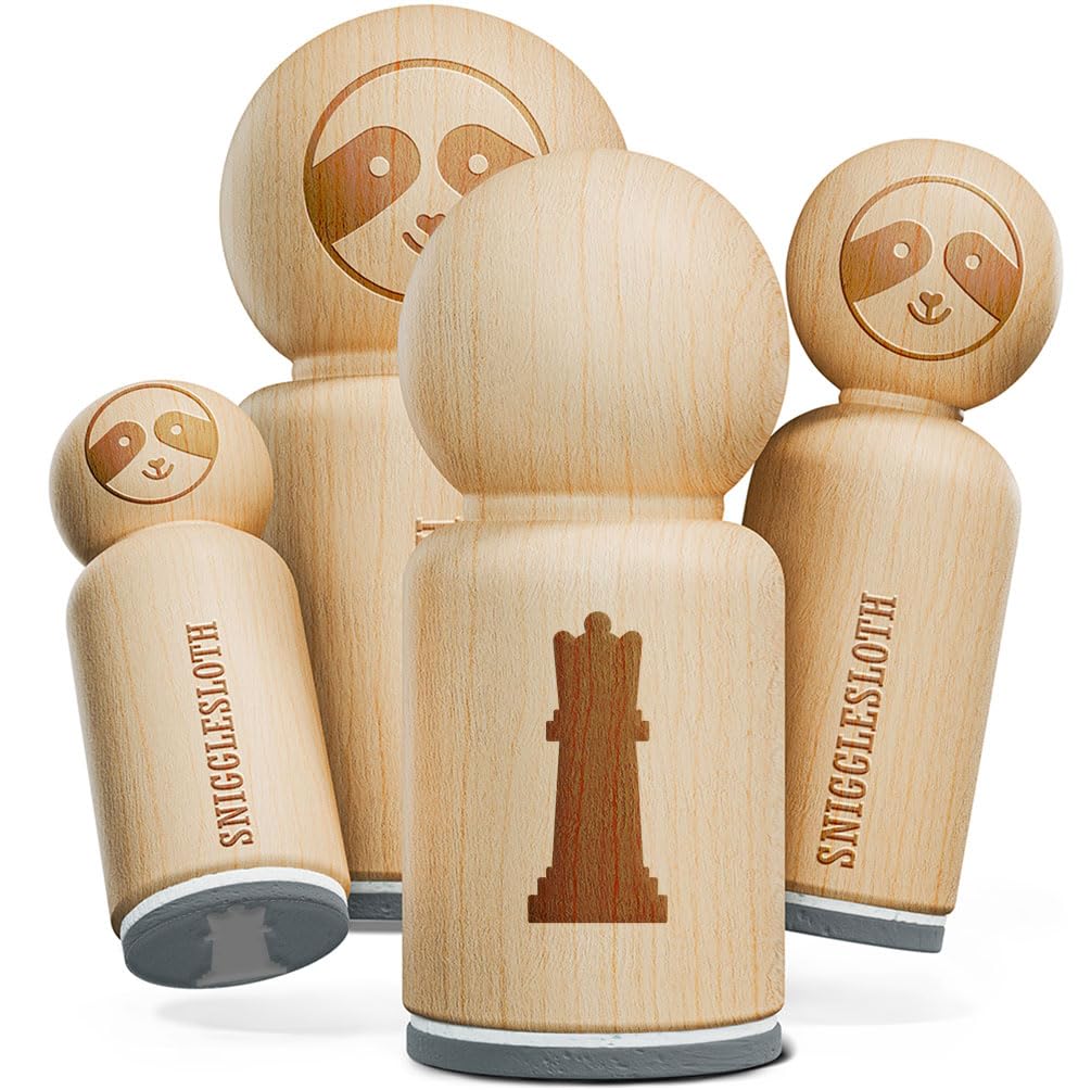 Chess Queen Piece Rubber Stamp for Stamping Crafting Planners - 1/2 Inch Mini