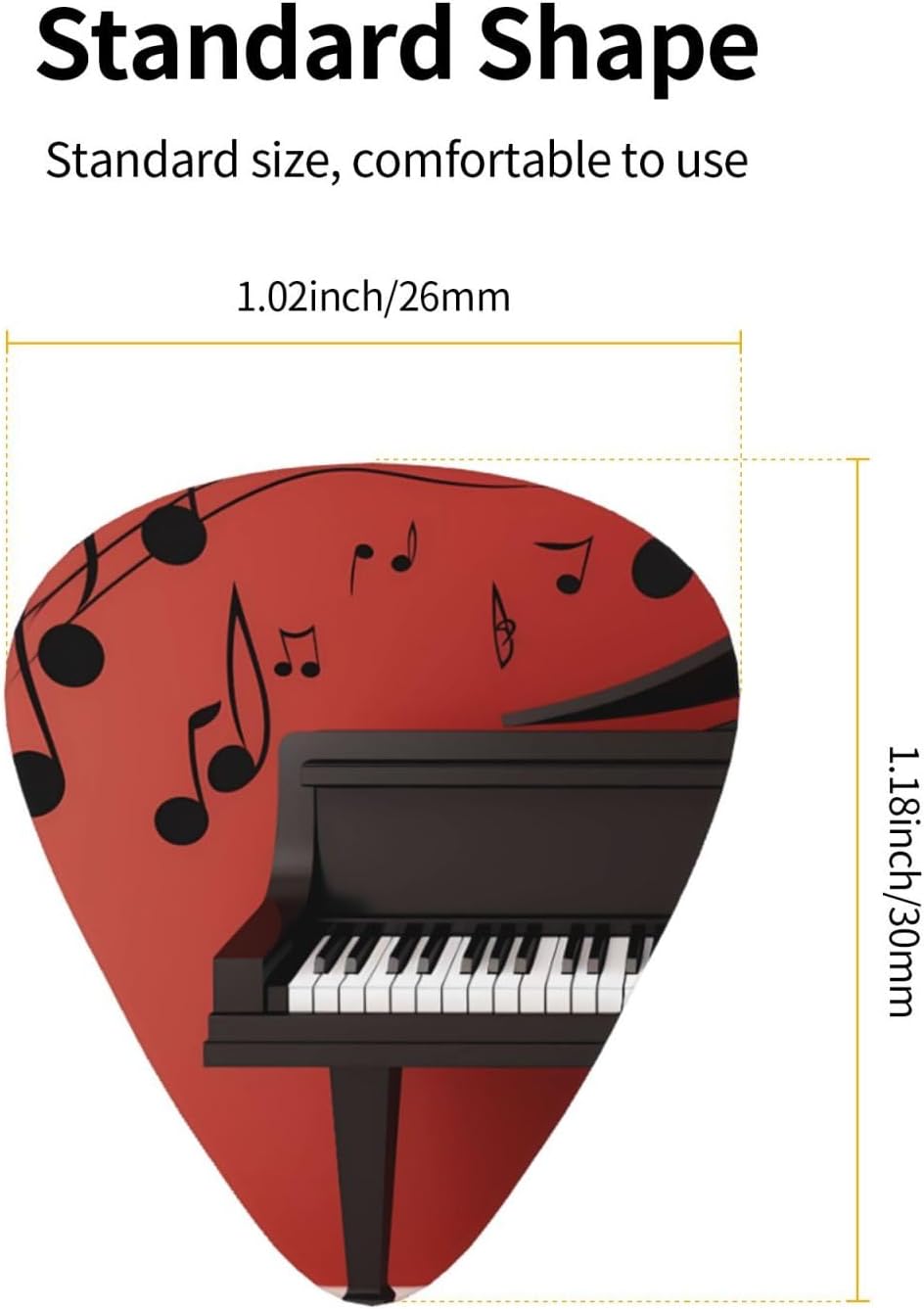 60 Pcs Guitar Picks Bulk 3 Different Thickness Personalized Guitar Plectrums With Storage Box Music Note Piano Guitar Accessories For Bass Electric Guitar Acoustic Guitar Lovers image 4