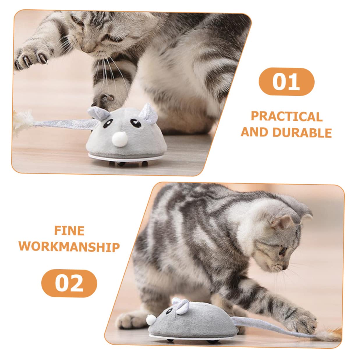 Mipcase 4stücke Elektrisches Katzen Spielzeug Interaktive Mit Plume Für Katzen Stimuliert Jagdinstinkte Förderst Bewegung Und Unterhaltung Für Kätzchen