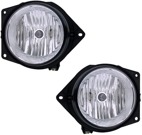 KarParts360 Para 2007 2008 2009 2010 Hummer H3 Conjunto de luz antiniebla par lado conductor y pasajero con bombillas para HU2592101 HU2593101