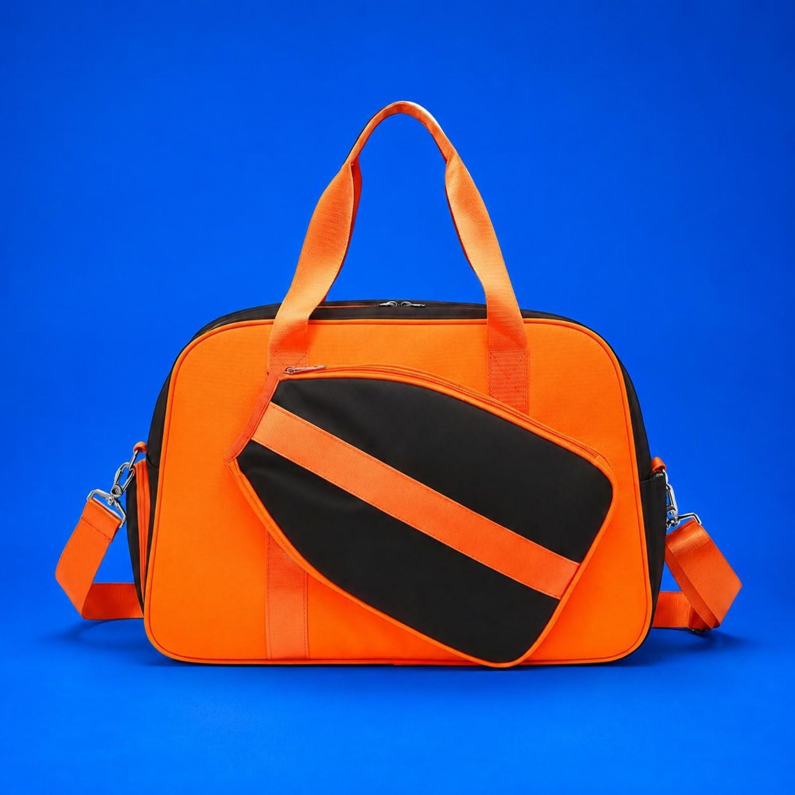 Borsa a Tracolla Borsa Racket Borsa Sportiva Borsa Duffel Ampia Capacità in Tessuto Spalmato con Tasca Frontale Scorrevole Adatta a Campo Allenamenti