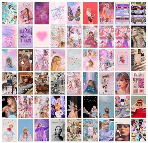 Image of Pack of 54 Wall Collage Kit Posters - 4 x 6 Inches Wall Decor Poster - Wall Art For Bedroom, Living room, Office - 1 Tissue Tape