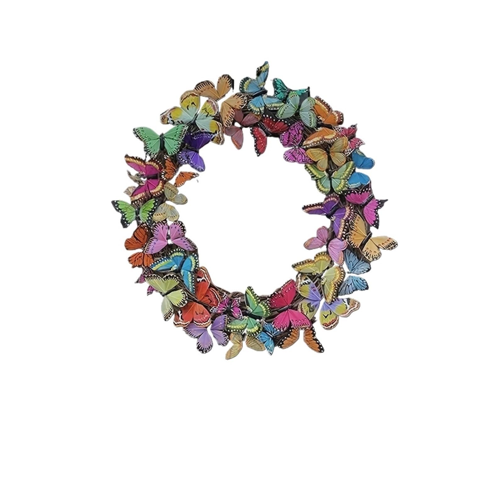Couronne pour Porte Simulation de Produit Couronne Papillon Décoration Printemps Pâques Hôtel Restaurant Porte Mur