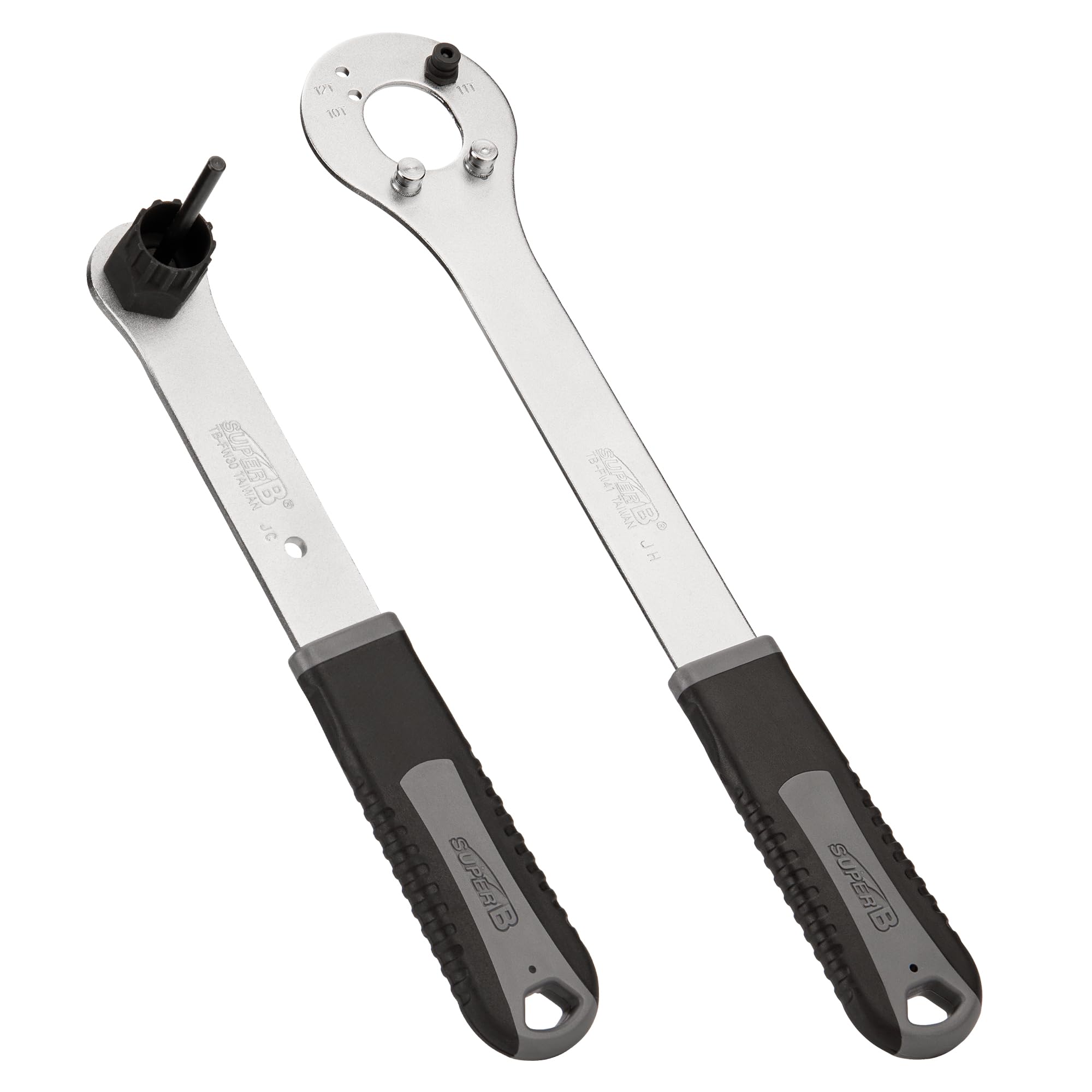 Super B Bike Cassette Removal Tool Kit, Adjustable Cassette Wrench & Lockring Removal Tool, Fits 10T/11T/12T Sprockets, Compatible with Shimano HG, SRAM & Center Lock Rotors (TB-FW43)