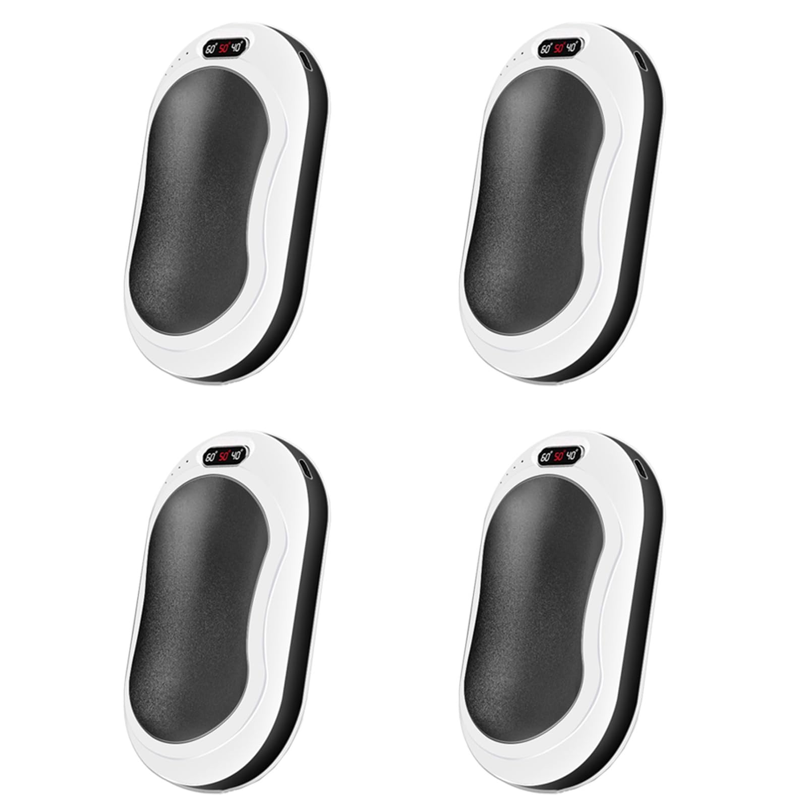 4 calentadores de manos, calentador de manos eléctrico USB recargable de 10000 mAh, 3 modos de calentamiento, calentador de manos recargable por USB, calentador de manos de bolsillo (negro)
