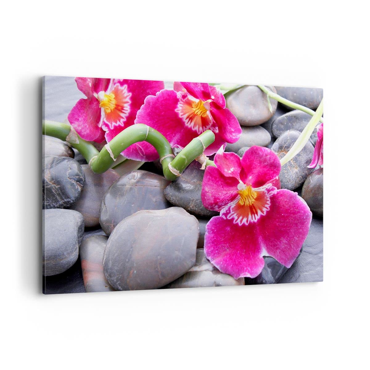 Decoración Pared Grande Cuadro Decorativo De Bambú Sobre Lienzo 65x120 Cm - Vertical, Moderno, Ideal Para Salón O Dormitorio Laminas Decorativas Pared