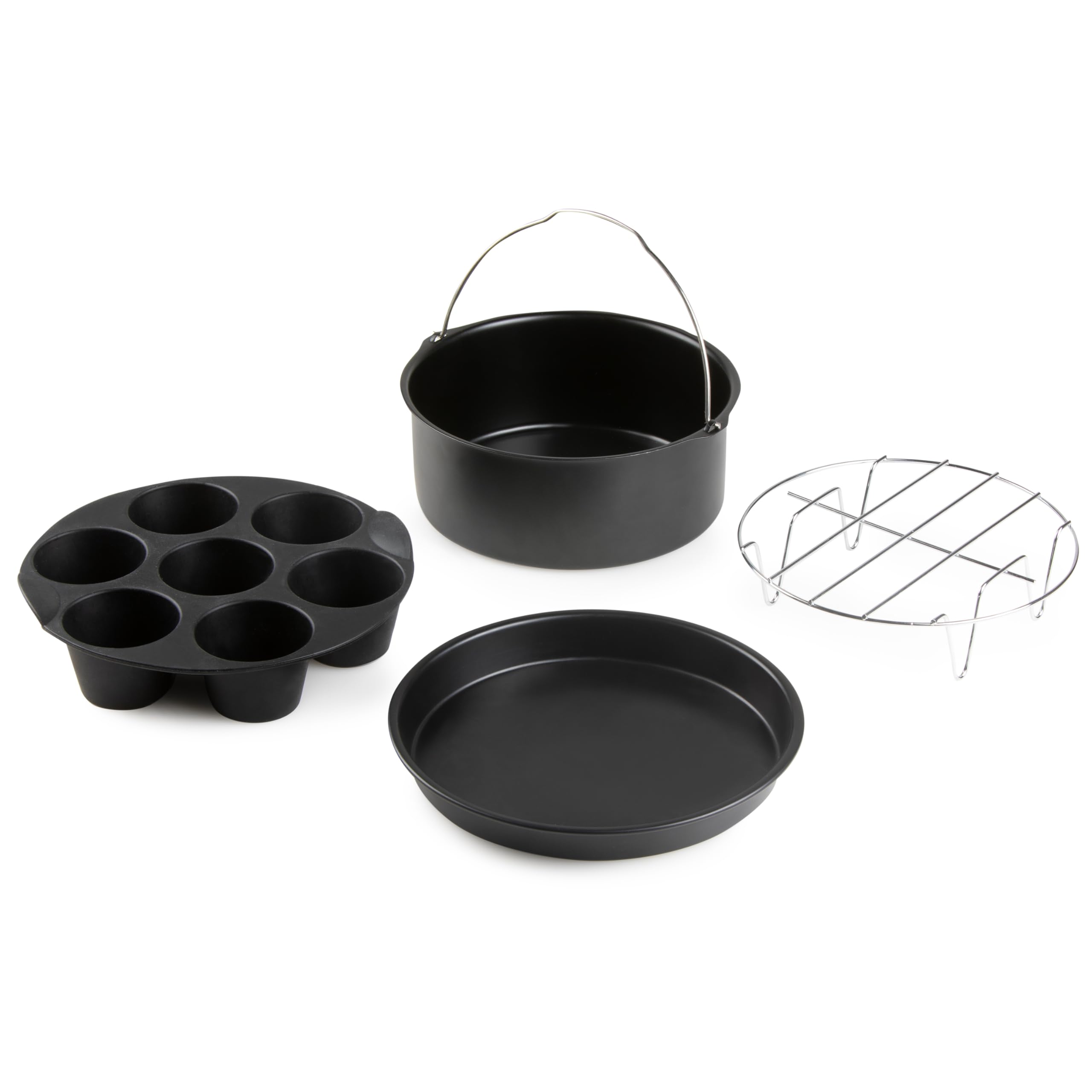 DOMO167 Silikonform für Heißluftfritteuse - 4PCS - PFAS frei - Airfryer Zubehör Zubehörset für Heißluftfritteuse