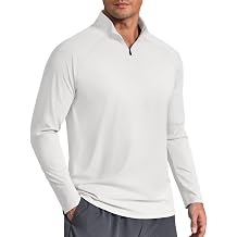 COOFANDY Mens Quarter Zip Pullover Athletic Running Shirts Long Sleeve
